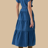Nobody's Child Denim Ester Tiered Shirt Dress