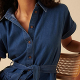 Nobody's Child Denim Ester Tiered Shirt Dress