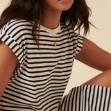 Nobody's Child Grown On Sleeve Easy Maxi Tshirt Dress Stripe