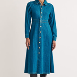 Nobody's Child Denim Graceland Midi Shirt Dress