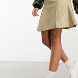 Dickies Elizaville Pleated Skirt In Khaki