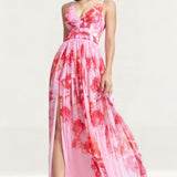 Dress The Population Alyssa Blush Multi Maxi Dress