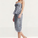 Dress The Population Amelia Graphite Blue Multi Dress