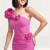 Dress The Population Aubrielle Bright Fuchsia Dress
