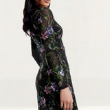 Dress The Population Ava Black Floral Multi Maxi Dress