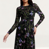 Dress The Population Ava Black Floral Multi Maxi Dress
