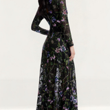 Dress The Population Ava Black Floral Multi Maxi Dress