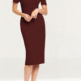 Dress The Population Bailey Burgundy Dress
