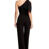 Dress The Population Black Tiffany One Shoulder Jumpsuit