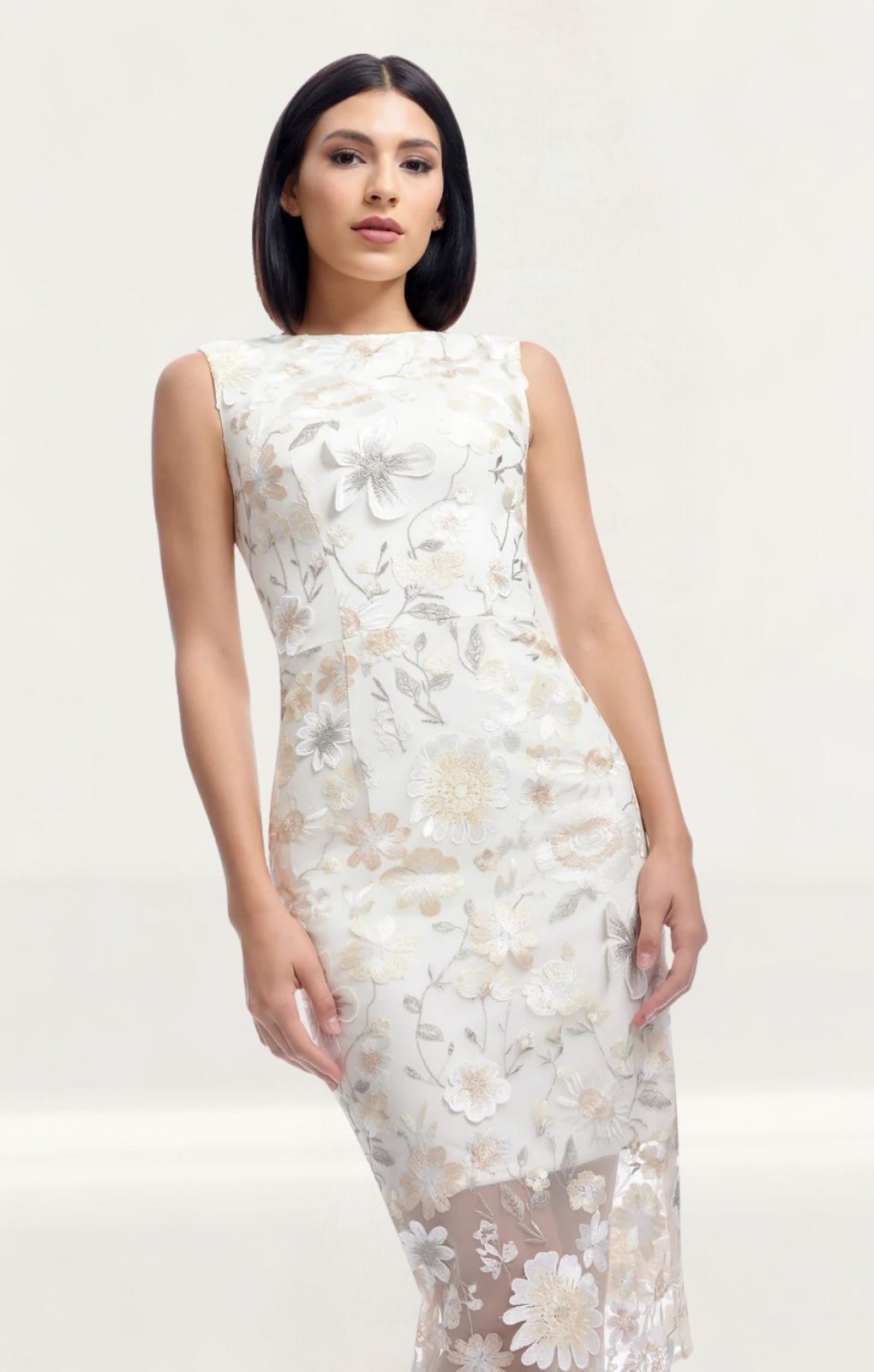 dress the population claudette Dress the Population Women's Claudette Lace Sheath Midi Dress Dress, Black/Nude, S at Amazon Women's Clothing store