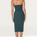 Dress The Population Cosette Pine Green Midi Dress