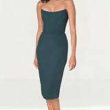 Dress The Population Cosette Pine Green Midi Dress