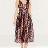 Dress The Population Haley Raspberry Red Midi Dress