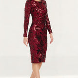 Dress The Population Emmalyn Port Midi Dress
