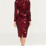 Dress The Population Emmalyn Port Midi Dress