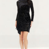Dress The Population Fawn Black-Nude Mini Dress