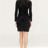 Dress The Population Fawn Black-Nude Mini Dress