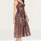 Dress The Population Haley Raspberry Red Midi Dress