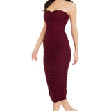 Dress The Population Heather Burgundy Dress