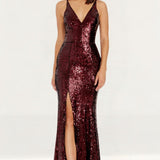 Dress The Population Iris Port Sequin Maxi Dress