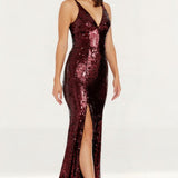 Dress The Population Iris Port Sequin Maxi Dress