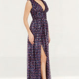 Dress The Population Jaclyn Dark Magenta Maxi Dress
