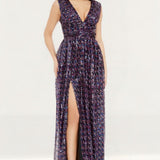 Dress The Population Jaclyn Dark Magenta Maxi Dress