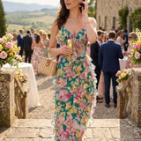 Dress The Population Josefina Pine Multi Midi Dress