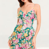 Dress The Population Josefina Pine Multi Midi Dress