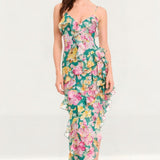 Dress The Population Josefina Pine Multi Midi Dress