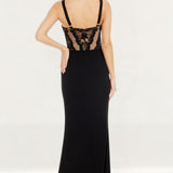 Dress The Population Monique Black-Nude Maxi Dress
