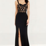 Dress The Population Monique Black-Nude Maxi Dress