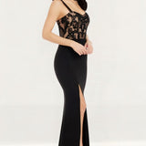 Dress The Population Monique Black-Nude Maxi Dress