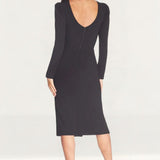 Dress The Population Nadia Black Midi Dress