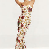 Dress The Population Paris Cream Multi Maxi Dress