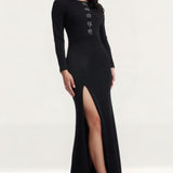 Dress The Population Samia Black Maxi Dress