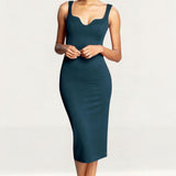 Dress The Population Sloane Pine Green Midi Dress