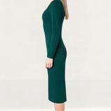 Dress The Population Sonia Green Pine Midi Dress