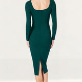 Dress The Population Sonia Green Pine Midi Dress