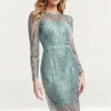 Dress The Population Sophia Sage Multi Midi Dress