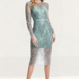 Dress The Population Sophia Sage Multi Midi Dress