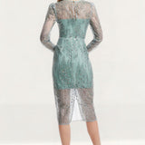 Dress The Population Sophia Sage Multi Midi Dress