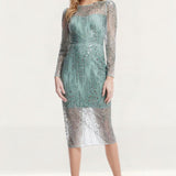 Dress The Population Sophia Sage Multi Midi Dress