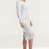 Dress The Population Sophia White-Nude Midi Dress