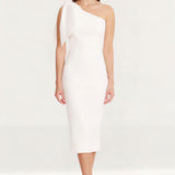 Dress The Population Tiffany Off-White Midi Dress