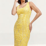 Dress The Population Tyra Canary Yellow Maxi Dress