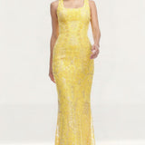 Dress The Population Tyra Canary Yellow Maxi Dress