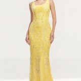 Dress The Population Tyra Canary Yellow Maxi Dress