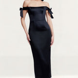 Dress The Population Verona Black Midi Dress