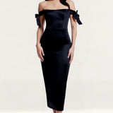 Dress The Population Verona Black Midi Dress